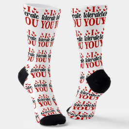 Calcetines Valentine te tolero