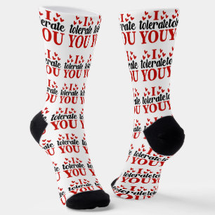 Calcetines Valentine te tolero