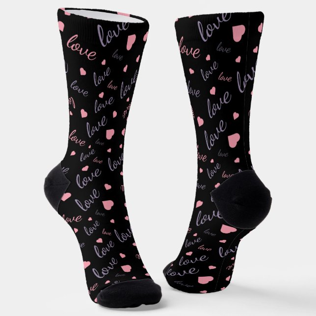 Calcetines Valentines In Typo Graphed Love (Angular)