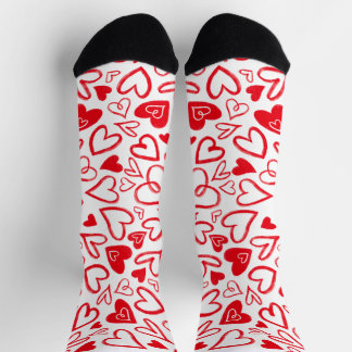 Calcetines vallentinos. Locos corazones rojos dive