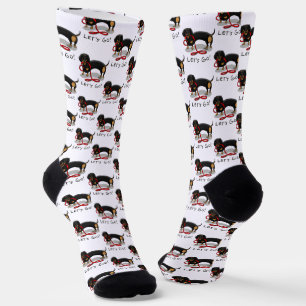 Calcetines ¡Vamos! Perro Dachshund (negro y bronceado) Divert