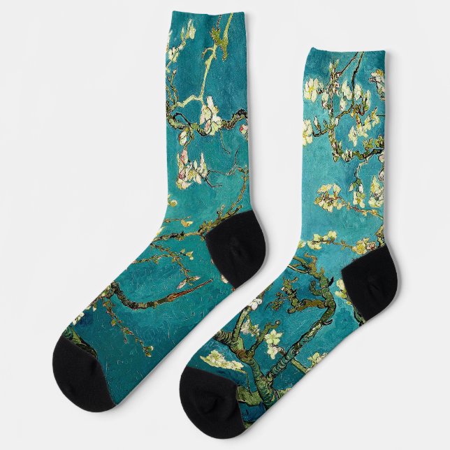 Calcetines Van Gogh Almond Florece Impresionismo Clásico (Izquierda)