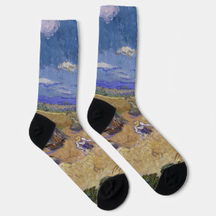 Calcetines van Gogh Wheat Stacks with Reaper Yellow & Blue