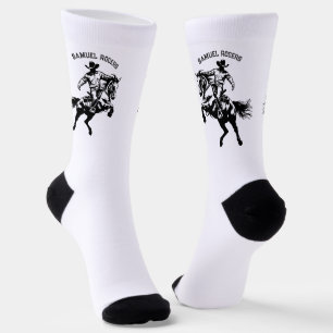 Calcetines Vaquero a Caballo Nombre Personalizado