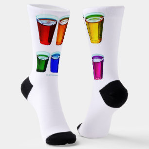 Calcetines vasos de chupito de SlipperyJoe's seis tazas dispu