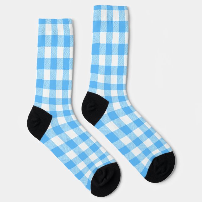 Calcetines Verano de cielo a cuadros de vida lenta (Derecha)