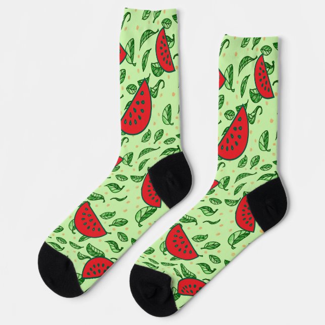 Calcetines Verano de hojas de sandía (Izquierda)
