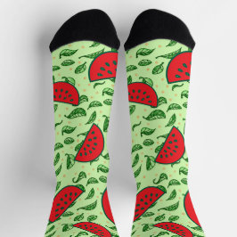 Calcetines Verano de hojas de sandía