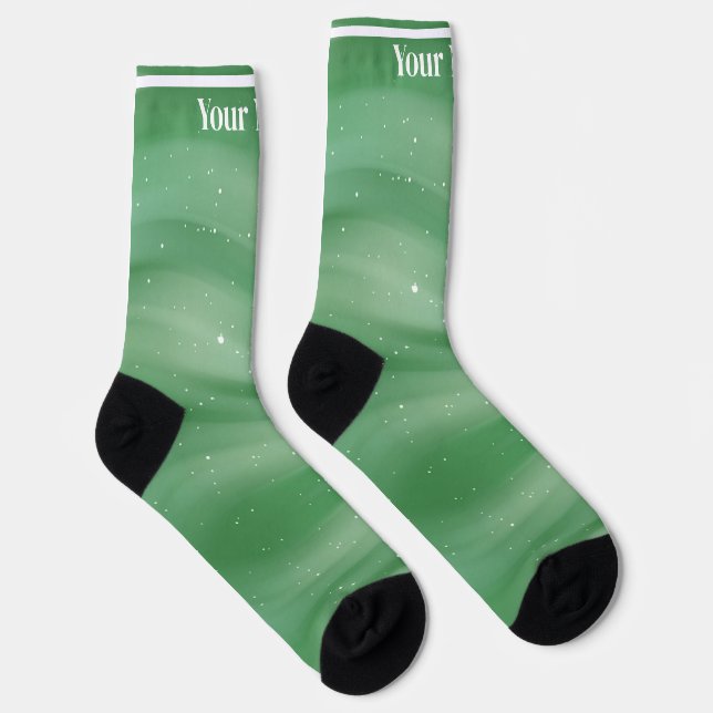 Calcetines Verde claro | Nombre personalizado (Derecha)
