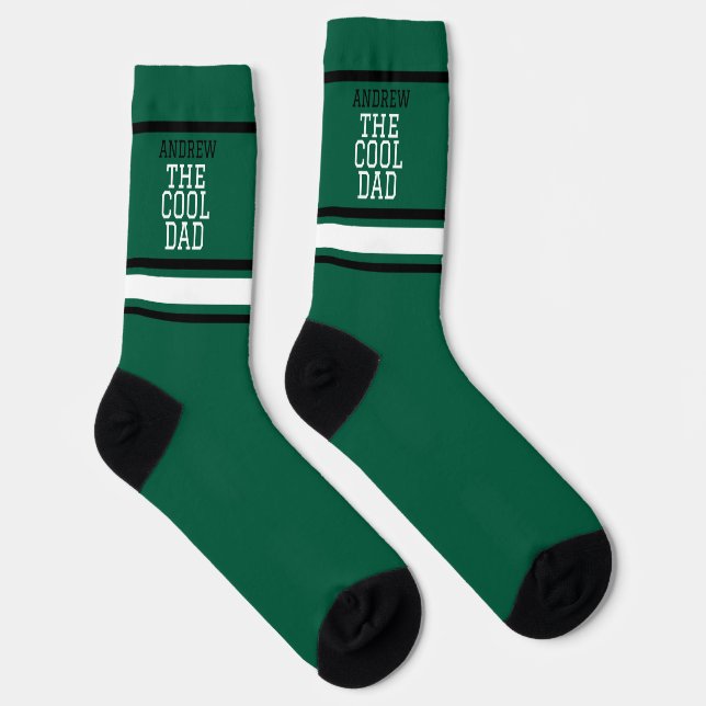 Calcetines Verde personalizado de Guay Dad (Derecha)