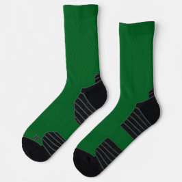 calcetines verdes de tripulación con punta y talón