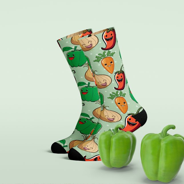 Calcetines Verduras sonrientes (Subido por el creador)