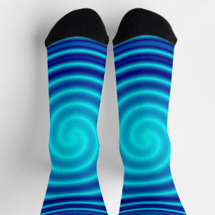Calcetines Vértigo azul en espiral