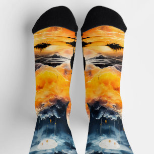 Calcetines Viajero Astronauta Horizonte Cósmico Viaje