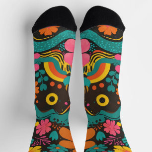 Calcetines Vibraciones Retro de los 70 Groovy