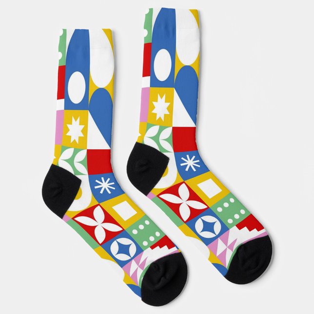 Calcetines Vibrant Geometric Design  (Vibrant Geometric Design!)
