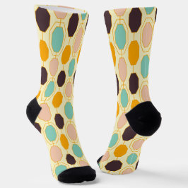 Calcetines Vibrant geometric pattern with rows of octagonal s