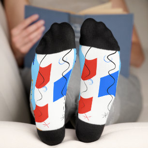 Calcetines Vibrant "Less Is More" Abstract Graphic