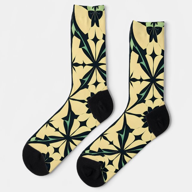 Calcetines Vibrant "Less Is More" Abstract Graphic (Izquierda)