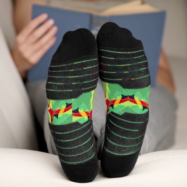 Calcetines Vibrant "Less Is More" Abstract Graphic (Abajo)