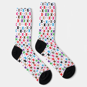 Calcetines Vibrante patrón de estrellas multicolor