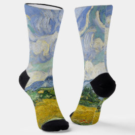 Calcetines Vicente Van Gogh Wheat Field con el arte de los ci