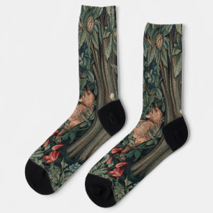 Calcetines Vida silvestre William Morris Greenery Fox