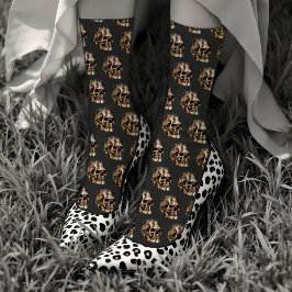 Calcetines Viejo cráneo asusta Guay y Halloween gótico único