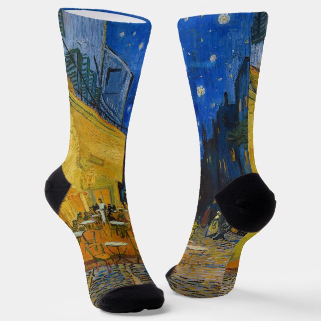 Calcetines Vincent van Gogh - Cafe Terrace de noche (Angular)