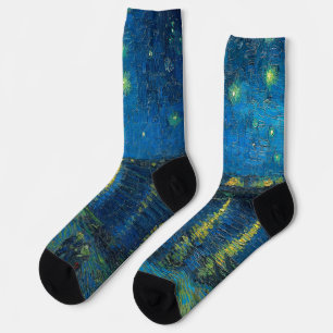 Calcetines Vincent Van Gogh Noche estrellada sobre el Ródano