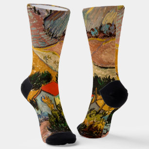 Calcetines Vincent van Gogh - Paisaje, Casa y Labrador