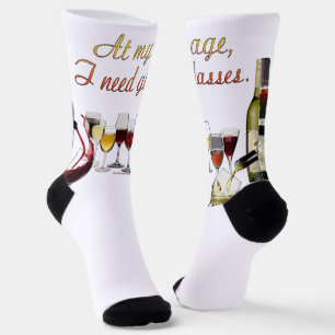Calcetines Vino de uvas fermentadas de SlipperyJoe's Glasses