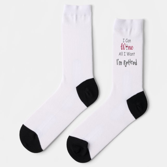 Calcetines Vino Todo Lo Que Quiero Jubilación (Izquierda)