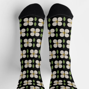 Calcetines VINOS DE MARFIL - Lazos florales divertidos y sost