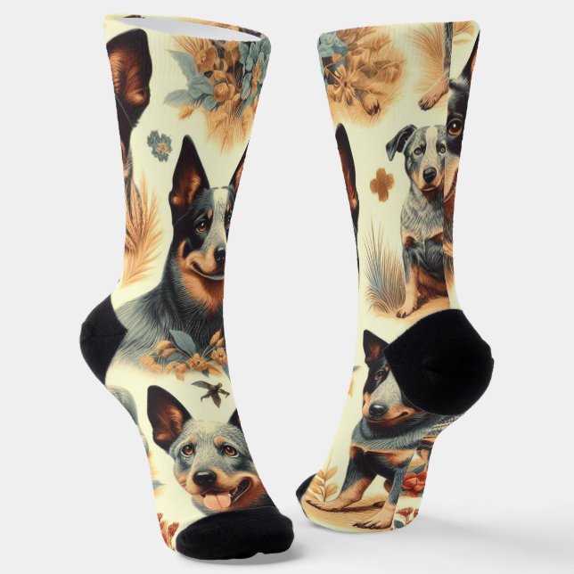 Calcetines Vintage Australian Cattle Seamless (Angular)