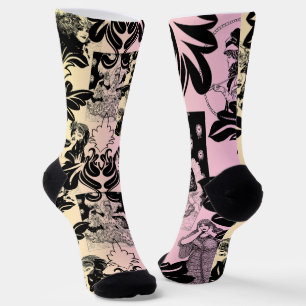 Calcetines Vintage Colorful Arc Deco Damasco Era Victoriana