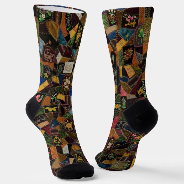 Calcetines Vintage Crazy Quilt (Angular)