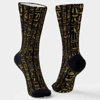 Calcetines Vintage de patrón jeroglífico egipcio