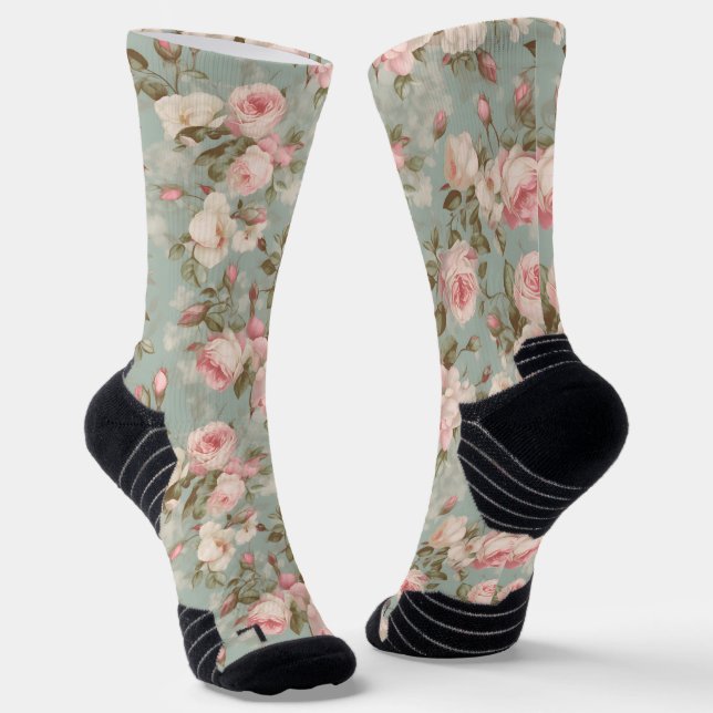 Calcetines Vintage del patrón Chic de Shabby (Angular)