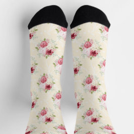 calcetines vintage floral francés