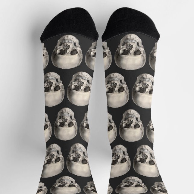 Calcetines Vintage Human Anatomy Skull, Halloween Skeleton (Arriba)