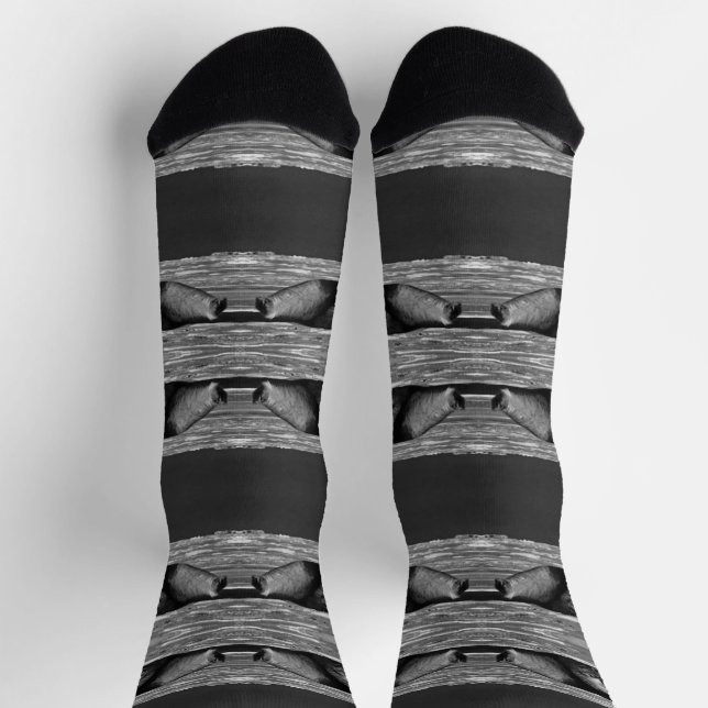 Calcetines Vintage USA Alaska madre oso polar (Arriba)