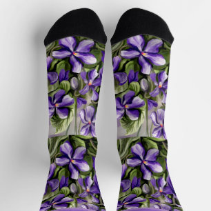 Calcetines violetas en tarro lunar