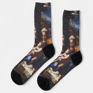 Calcetines Virgen María y Niño con Juan el Bautista
