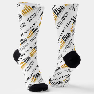 Calcetines Vivo Una Vida De Reyes, Reinas, Libros Y Palabras