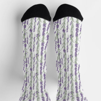 Calcetines Watercolor Lavender Flowers