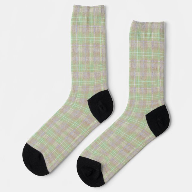 Calcetines Weathered Neutral Sage Plaid (Izquierda)