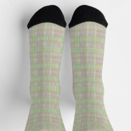 Calcetines Weathered Neutral Sage Plaid