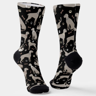 Calcetines Weimaraner Bones y Paws Black