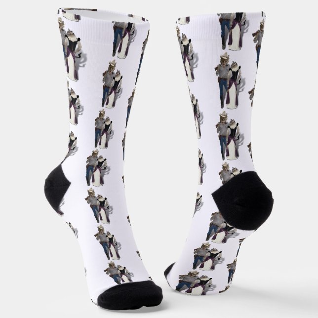 Calcetines Western Couple Cowboy Cat (Angular)